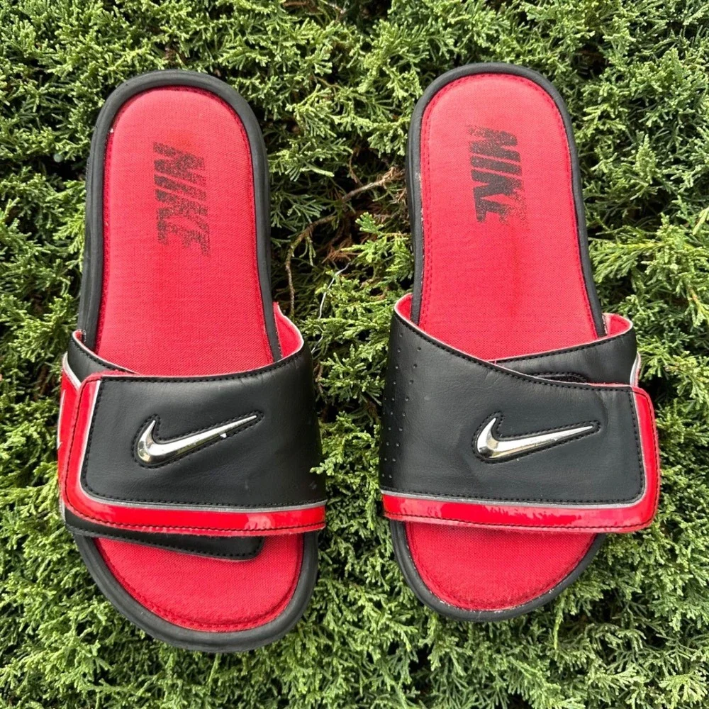 Nike Comfort Slide 2 Men's Sandals Size 9 Red Black